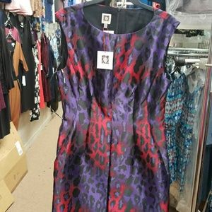 ANN KLEIN Animal Print Dress